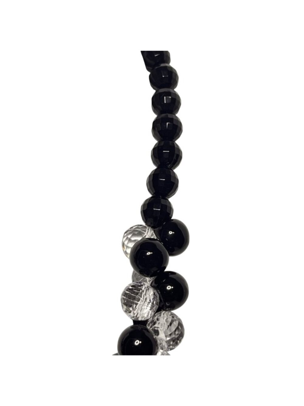 Black And Clear Bauble Statement Necklace (6329) - Picture 4 of 6